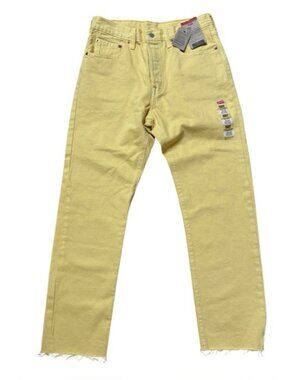 Levi's 501 Jeans Yellow High Rise Cropped Size 28 New with tags